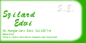 szilard edvi business card